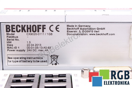 CX9020-0111/1GB BECKHOFF CX9020 BASIC CPU MODULE