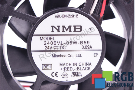 A90L-0001-0529#135 FANUC 2406VL-05W-B59 60X60X15MM, 24V EVANTAI