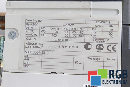 T4L250 ABB 1SDA054070R1 DECONECTOR