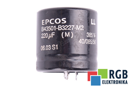 CONDENSATOR B43501-B3227-M2 EPCOS 220UF, 385V CONDENSATOR