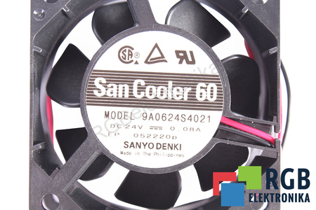 9A0624S4021 SANYO DENKI 60X60X25MM, 24V EVANTAI