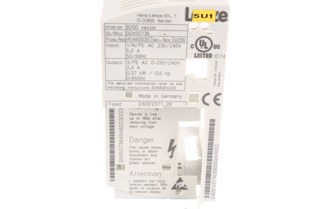 E82EV371_2B LENZE INVERTER 8200 VECTOR CUTIE