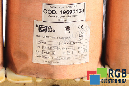 B.RX.L65.01 NOVAGILLO 390-427.5-490/230V, 220/35/19/110V TRANSFORMATOR