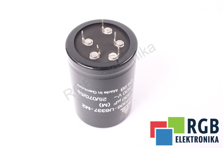 CONDENSATOR B43306-U6337-M2 S+M 25/070/56 330UF, 500VDC CONDENSATOR