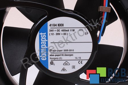 4184NXH EBM PAPST 120X120X38MM 11W 24V, 0.46A EVANTAI