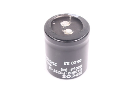 CONDENSATOR B43502-P0227-M EPCOS 25/085/56 220UF, 400VDC CONDENSATOR