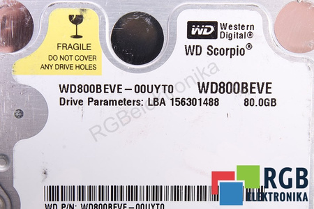 WD800BEVE-00UYT0 WESTERN DIGITAL 80GB ATA-100
