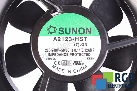 A2123-HST(7).GN SUNON A2123-HST 120X120X38MM 230V EVANTAI