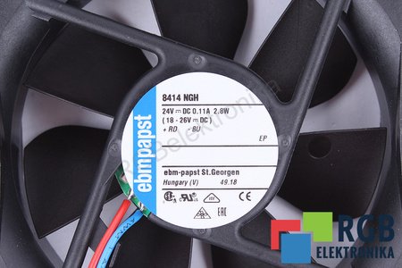 8414NGH EBM PAPST 80X80X25MM 0.0028KW, 24V, 0.11A EVANTAI