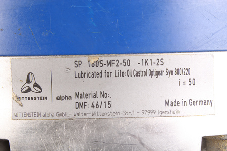 SP180S-MF2-50-1K1-2S WITTENSTEIN ALPHA GMBH I=50 50I CUTIE DE VITEZE