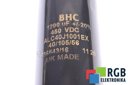 CONDENSATOR ALC40J1001EX BHC COMPONENTS LTD 1200UF, 450V CONDENSATOR