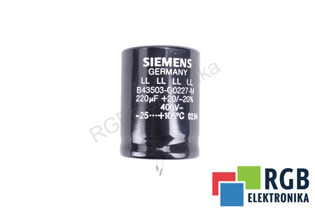 CONDENSATOR B43503-G0227-M SIEMENS 220UF, 400V CONDENSATOR