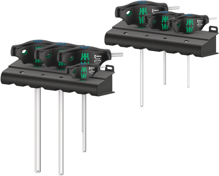 05023450001 WERA 454/7 HF SET 1 SET DE ȘURUBELNIȚE ÎN FORMĂ DE T PENTRU ȘURUBURI CU PROFIL HEX-PLUS, CU FUNCȚIE DE REȚINERE, 7 PIESE