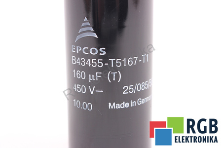 CONDENSATOR B43455-T5167-T1 EPCOS 160UF, 450VDC CONDENSATOR