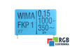 CONDENSATOR 0.15UF FKP1 WIMA 1000VDC, 350VAC
