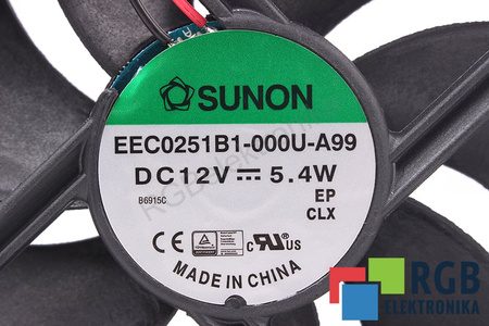 EEC0251B1-000U-A99 SUNON 120X120X25MM, 12V EVANTAI
