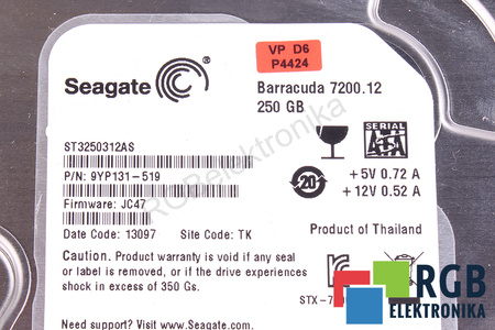 ST3250312AS SEAGATE BARRACUDA 7200.12 250GB