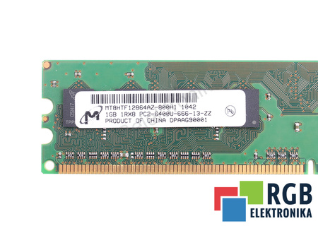 MT8HTF12864AZ-800H1 MICRON PC2-6400U-66-13-ZZ 1GB 1RX8