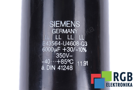 CONDENSATOR B43564-U4608-Q3 SIEMENS 6000UF, 350V