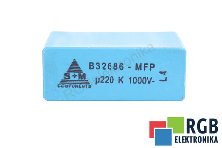 CONDENSATOR B32686-MFP S+M 0.220UF, 1000VDC CONDENSATOR