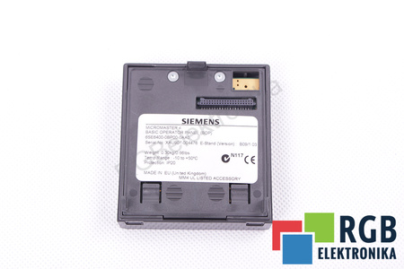 6SE6400-0BP00-0AA0 SIEMENS MICROMASTER 4 CONTROL ȘI PANOU DE CONTROL