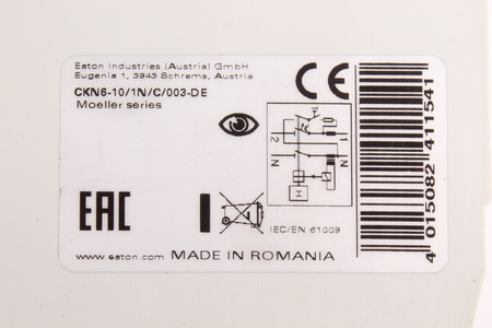 CKN6-10/1N/C/003-DE EATON 241154 DISJUNCTOR