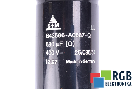 CONDENSATOR B43586-A0687-Q S+M 680UF, 400V