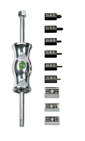 SET DE CIOCANE CU CULISARE ÎN VALIZĂ CU ADAPTOARE FILETATE ÎN DIFERITE DIMENSIUNI KS-22-01 KUKKO