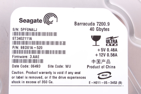ST3402111A SEAGATE BARRACUDA 3.5" 7200.9 40GB ATA 3.AAE
