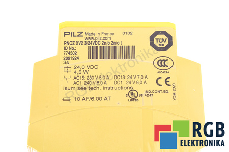 PNOZ XV2 3/24VDC 2N/O 2N/O T PILZ 774502 RELEU DE SIGURANȚĂ
