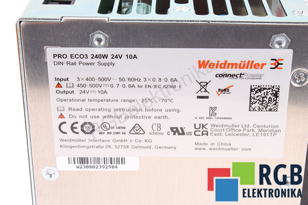 1469540000 WEIDMULLER PRO ECO3 SURSĂ DE ALIMENTARE