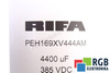 CONDENSATOR PEH169XV444AM RIFA 4400UF, 385V