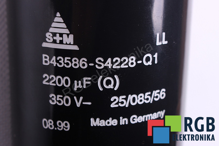 CONDENSATOR B43586-S4228-Q1 S+M 2200UF, 350VDC