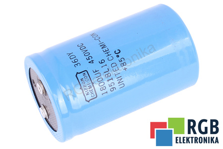 CONDENSATOR 1800UF 450VDC NIPPON 1800UF, 450V