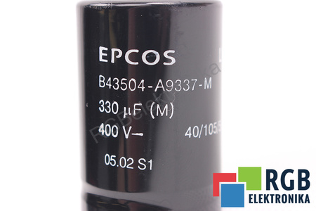 CONDENSATOR B43504-A9337-M EPCOS 330UF, 400VDC CONDENSATOR
