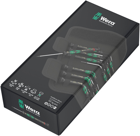 05073675001 WERA KRAFTFORM MICRO 12 UNIVERSAL 1 SET DE ȘURUBELNIȚE DE PRECIZIE CU CAPETE SOCLU,KRAFTFORMMICRO12UNIVERSAL 1,12 PIESE