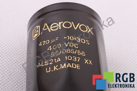 CONDENSATOR ALS21A1037XX BHC COMPONENTS LTD 55/085/56 470UF, 400VDC