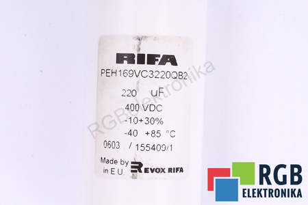 CONDENSATOR PEH169VC3220QB2 RIFA 400VDC, 220UF