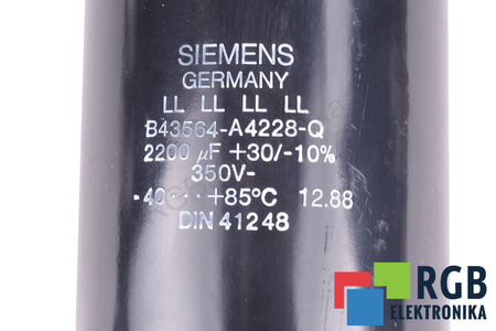 CONDENSATOR B43564-A4228-Q SIEMENS 2200UF, 350V CONDENSATOR