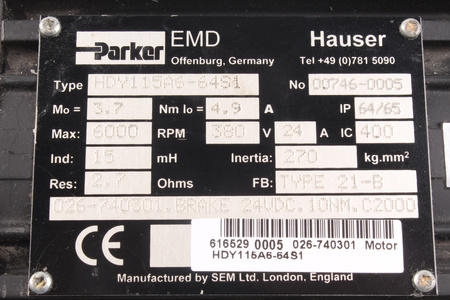 HDY115A6-64S1 PARKER