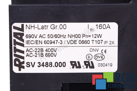 SV3488.000 RITTAL NH-LATR GR.00 DECONECTOR
