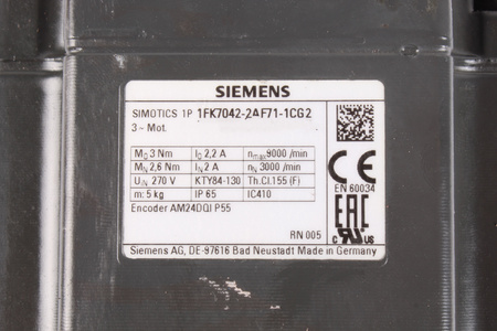 1FK7042-2AF1-1CG2 SIEMENS PRIZĂ DE ALIMENTARE