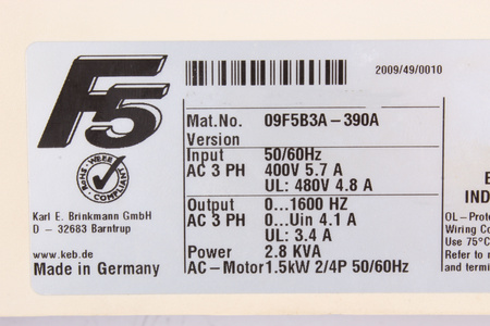 09.F5.B3A-390A KEB