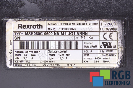 06.P1.300-0317 BOSCH REXROTH 51.06 A6NE PENTRU MSK060C-0600-NN-M1-UG1-NNNN FRÂNĂ