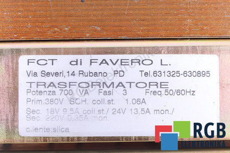 700VA FAMUP PENTRU MCX-1200L/3C 380V, 18/220V TRANSFORMATOR