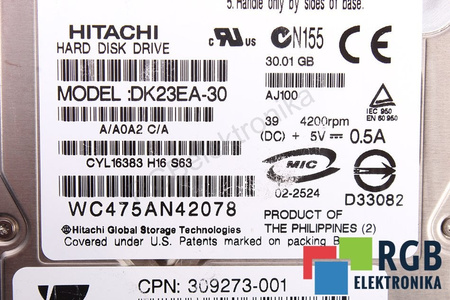 DK23EA-30 HITACHI TRAVELSTAR 30GB ATA