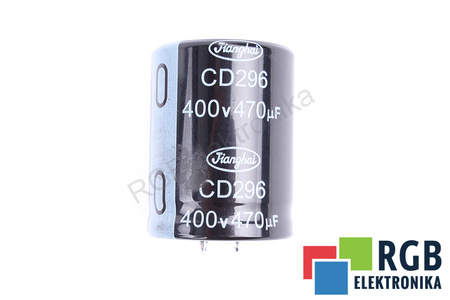 CONDENSATOR CD296_1 JIANGHAI 470UF, 400V CONDENSATOR