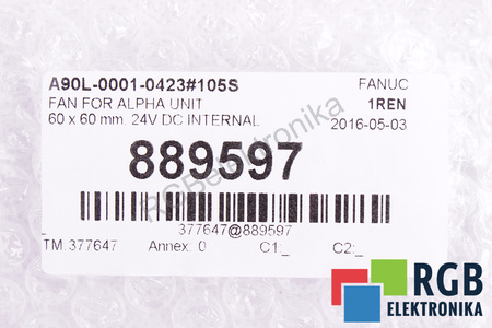 A90L-0001-0423#105S FANUC 2406VL-S5W-B79 60X60X15MM, 24V EVANTAI