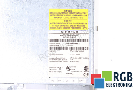 6SE7021-0TP50-Z SIEMENS CARCASĂ