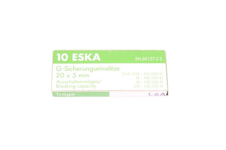 SIGURANȚĂ CU ÎNTÂRZIERE 522.519 ESKA ZKT-1.6A 250V, 1.6A, 5X20MM, 10PCS